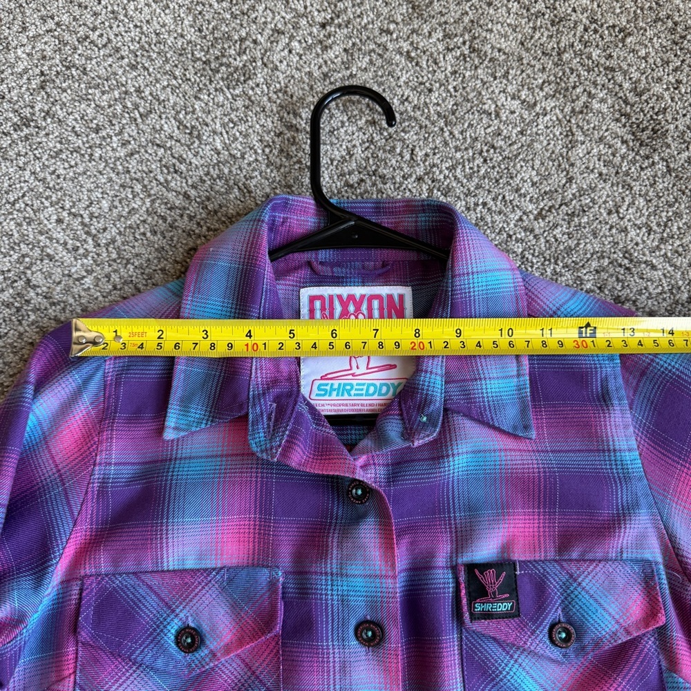 DIXXON x Shreddy Limited Edition Plaid Shirt Womens Purple and Pink - Picture 8 of 12